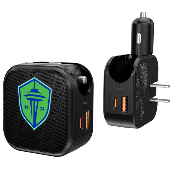 Seattle Sounders FC Text Backdrop Design USB Charger