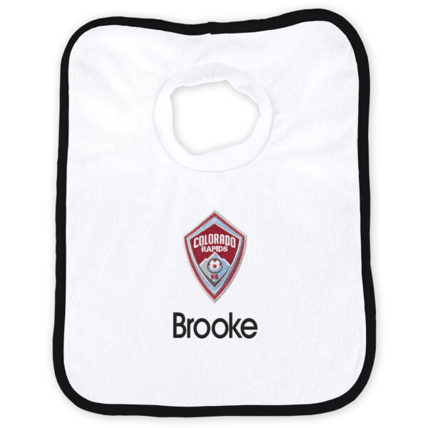 Infant White Colorado Rapids Personalized Bib