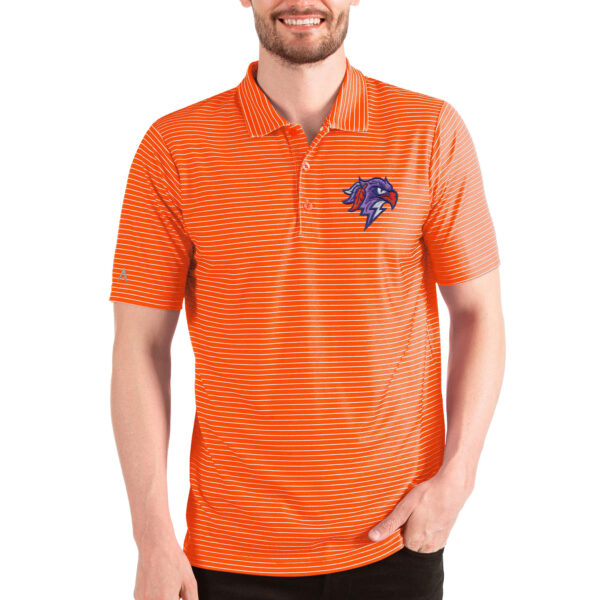 Men's Antigua Heathered Orange/White Halifax Thunderbirds Esteem Polo