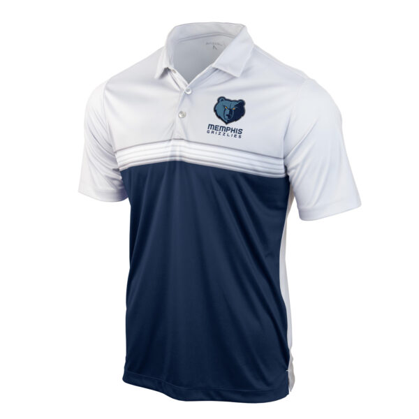 Men's Antigua White/Navy Memphis Grizzlies Answer Polo