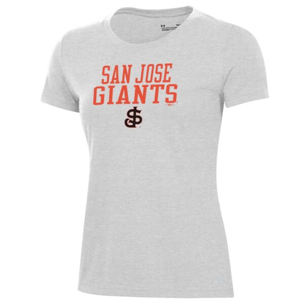 Women's Under Armour Gray San Jose Giants Performance T-Shirt - Image 6