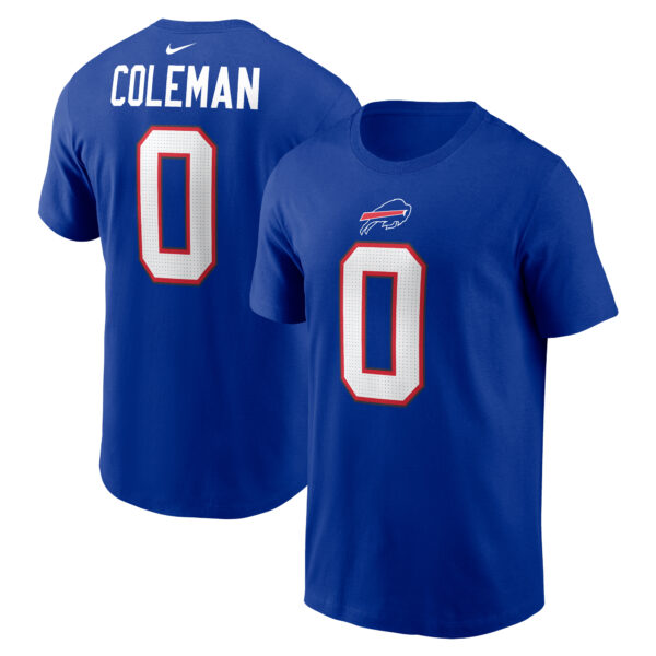 Men's Nike Keon Coleman Royal Buffalo Bills 2024 NFL Draft Name & Number T-Shirt - Image 5