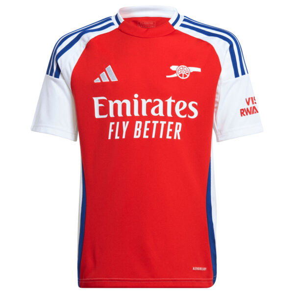 Youth adidas Gabriel Martinelli Red Arsenal 2024/25 Home Replica Player Jersey - Image 6