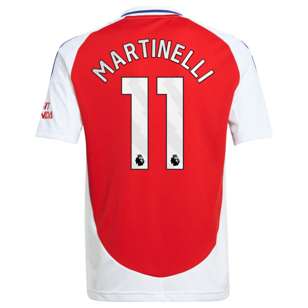 Youth adidas Gabriel Martinelli Red Arsenal 2024/25 Home Replica Player Jersey - Image 7