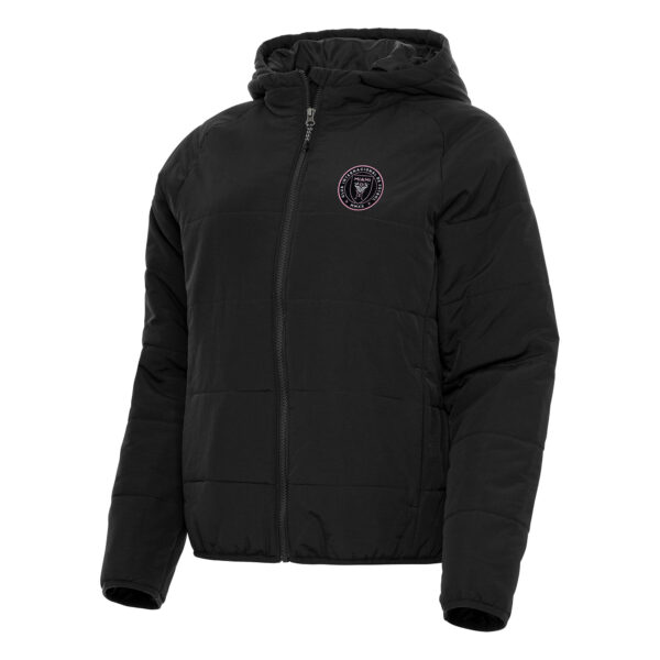 Women's Antigua Black Inter Miami CF Universe Raglan Full-Zip Jacket