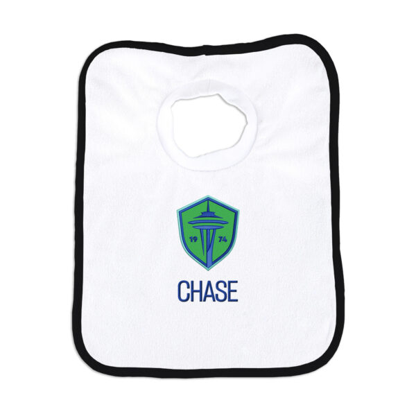 Infant White Seattle Sounders FC Personalized Bib