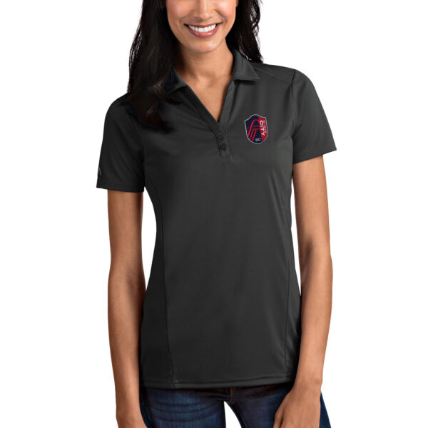 Women's Antigua Charcoal St. Louis City SC Tribute Polo