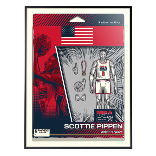 Phenom Gallery Scottie Pippen USA Basketball 18'' x 24'' Deluxe Framed Serigraph Print