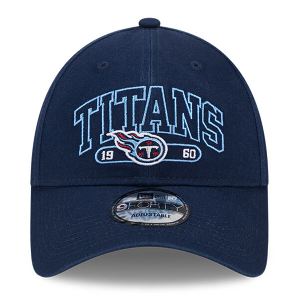 Men's New Era Navy Tennessee Titans Outline 9FORTY Snapback Hat - Image 8
