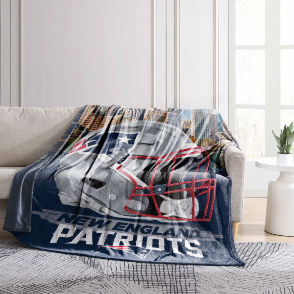 New England Patriots 66" x 90" City Sketch Blanket - Image 5