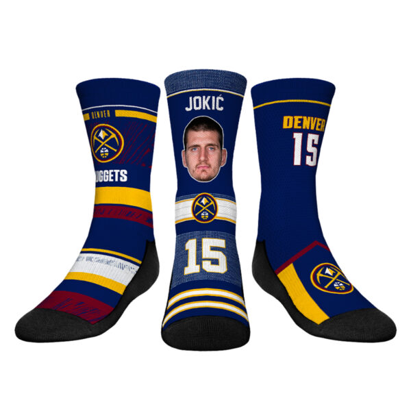Youth Rock Em Socks Nikola Jokic Denver Nuggets Three-Pack Crew Sock Set