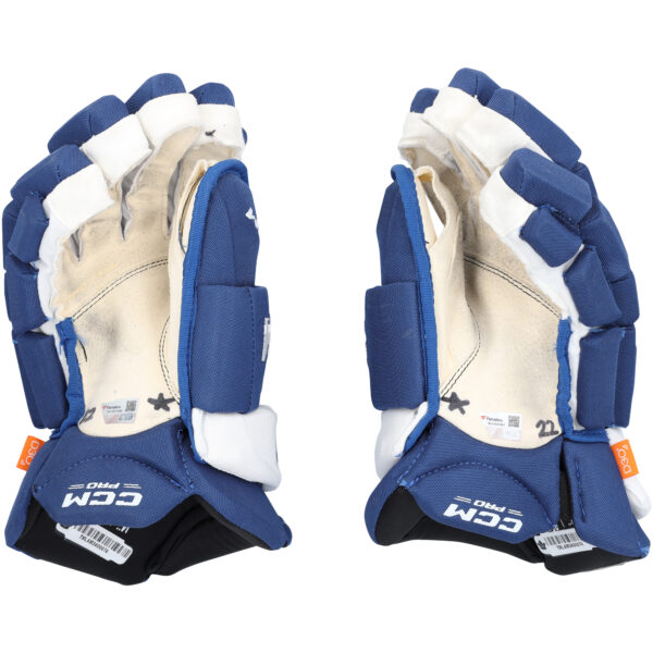 Auston Matthews Toronto Maple Leafs Game-Used Blue CCM Gloves from the 2023-24 NHL Season - RG13321090-91