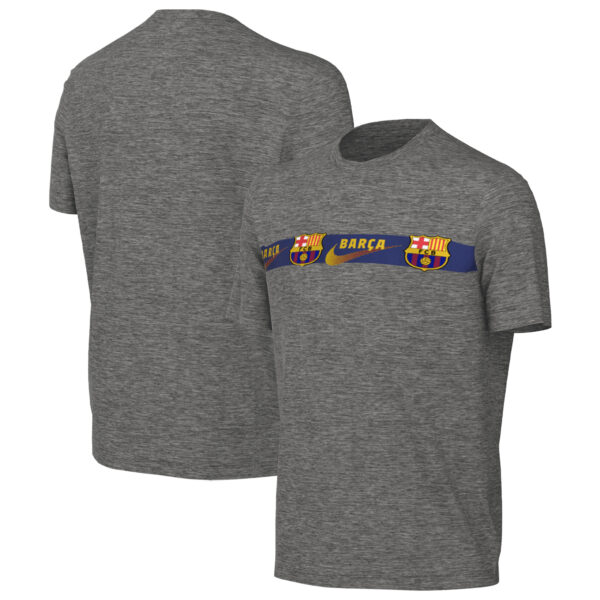 Youth Nike Heather Gray Barcelona Repeat T-Shirt - Image 5