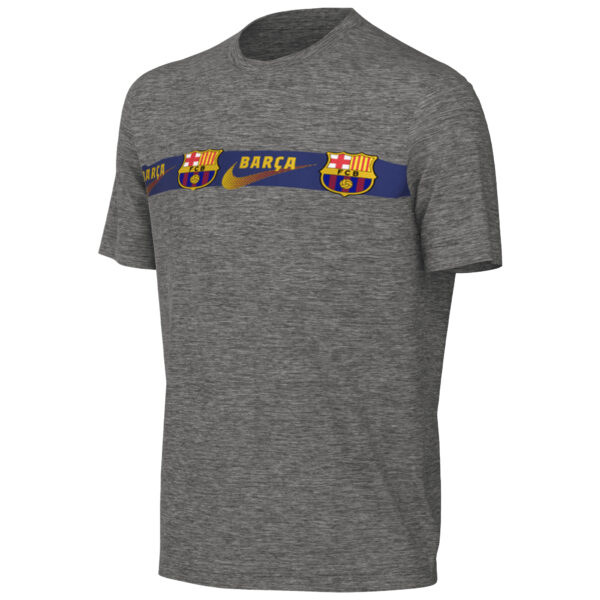 Youth Nike Heather Gray Barcelona Repeat T-Shirt - Image 6