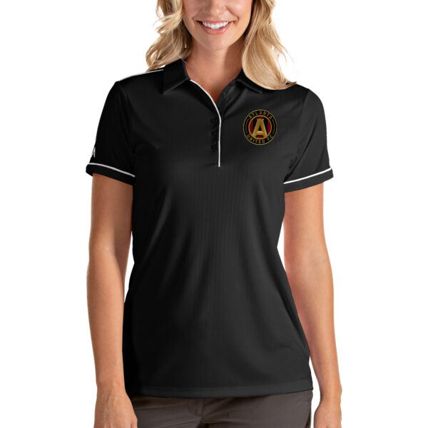 Atlanta United FC Antigua Women's Salute Polo - Black/White