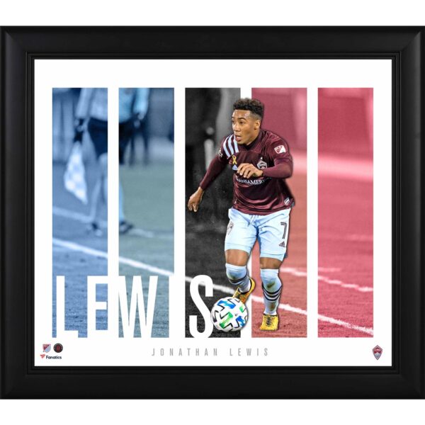Jonathan Lewis Colorado Rapids Framed 15" x 17" Player Panel Collage