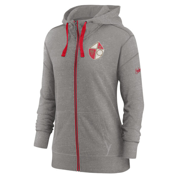 Men's Champion Heather Gray Virginia Cavaliers Stack Logo Lacrosse Powerblend Pullover Hoodie - Image 3