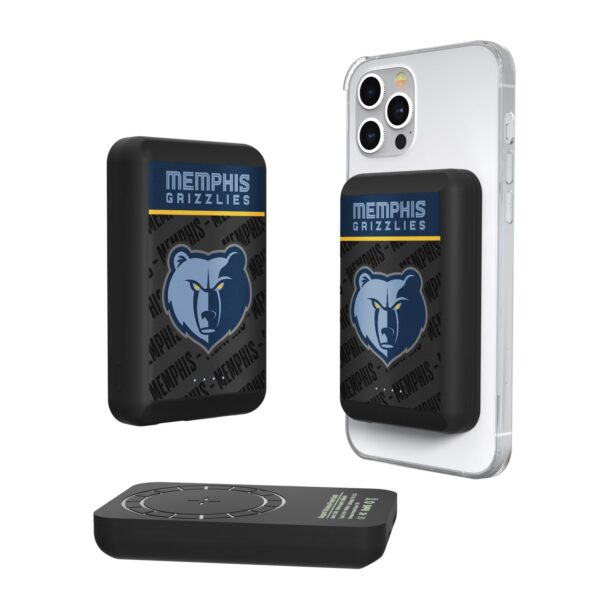 Memphis Grizzlies Endzone Design 5000mAh Wireless Mag Power Bank