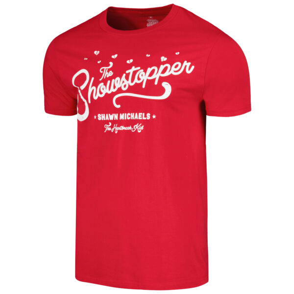 Men's Ripple Junction Red Shawn Michaels Showstopper Hearts T-Shirt - Image 3