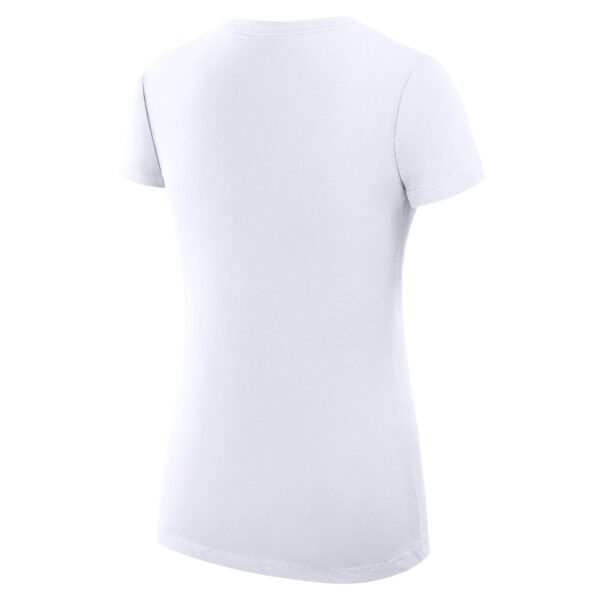 Women's G-III 4Her by Carl Banks White Vancouver Canucks Filigree Logo V-Neck Fitted T-Shirt - Image 4