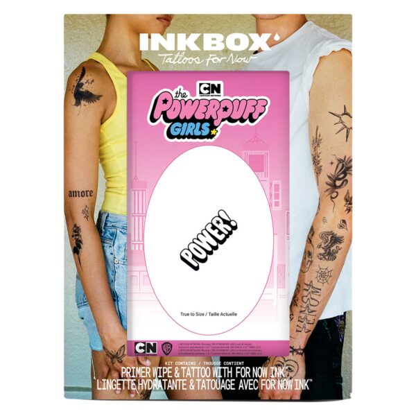 Inkbox  The Powerpuff Girls 2" x 2" Power! Temporary Tattoo