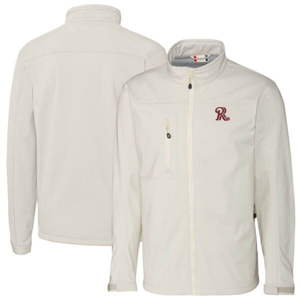 Men's Cutter & Buck  Gray Frisco RoughRiders  Clique Telemark Eco Stretch Softshell Full-Zip Jacket - Image 5