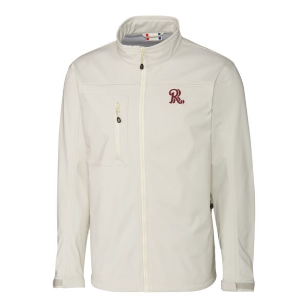Men's Cutter & Buck  Gray Frisco RoughRiders  Clique Telemark Eco Stretch Softshell Full-Zip Jacket - Image 6