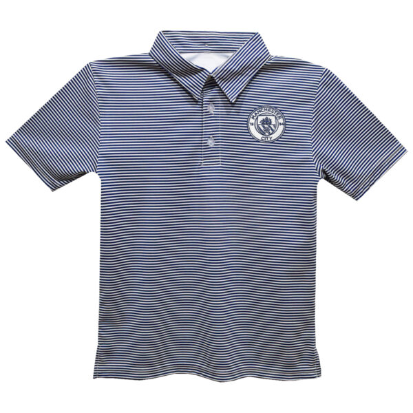 Toddler Vive La Fete Navy Manchester City Pencil Stripe Polo