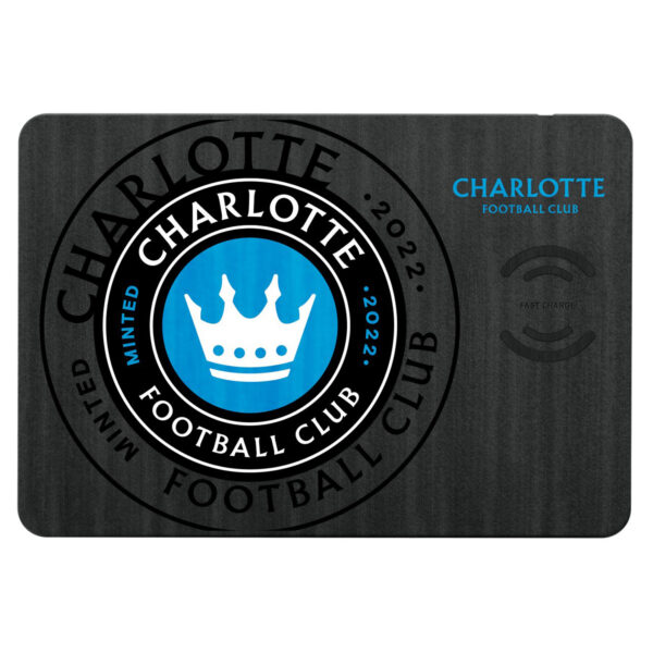 Charlotte FC Mono Tilt Logo Wireless Charger & Mouse Pad