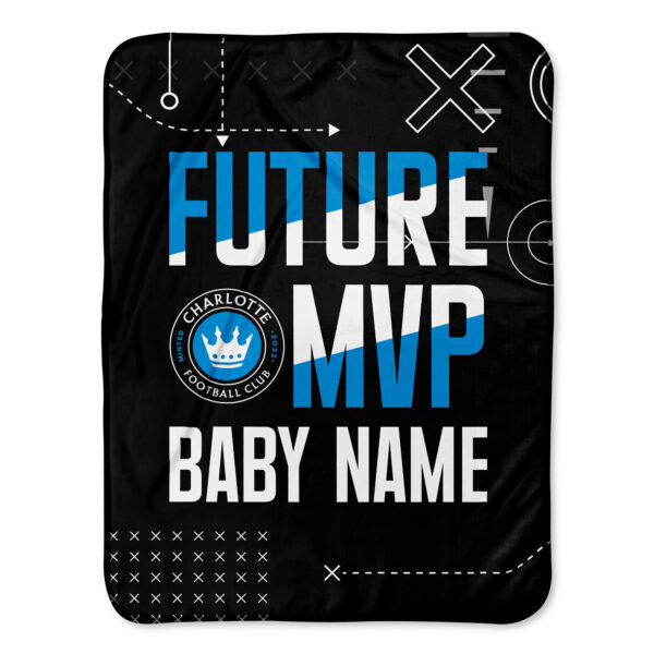 Chad & Jake Charlotte FC Future MVP 30" x 40" Personalized Baby Blanket