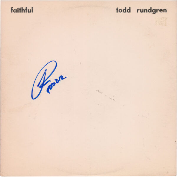Todd Rundgren Autographed Faithful Album - JSA