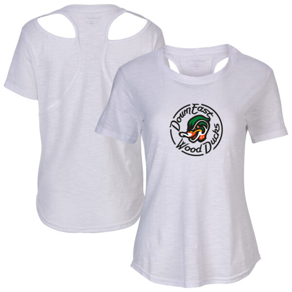 Women's White Down East Wood Ducks Cut It Out T-Shirt - Image 5
