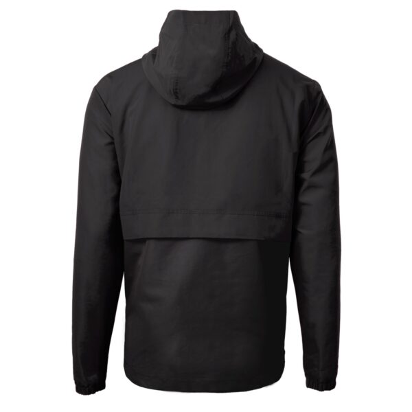 Men's Cutter & Buck Black New York Yankees Charter Eco Recycled Anorak Half-Zip Hoodie Jacket - Image 7