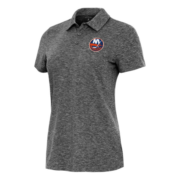 Women's Antigua Heather Black New York Islanders Matter Polo
