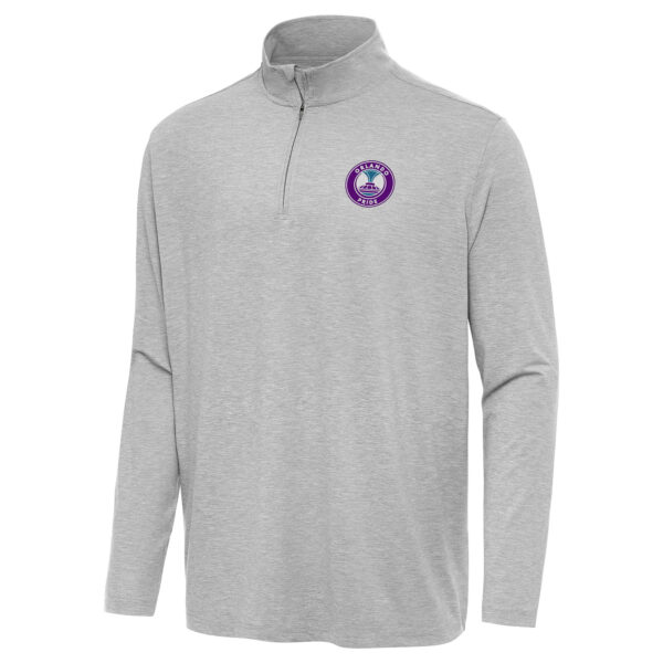 Men's Antigua  Heather Gray Orlando Pride Hunk Quarter-Zip Pullover Top