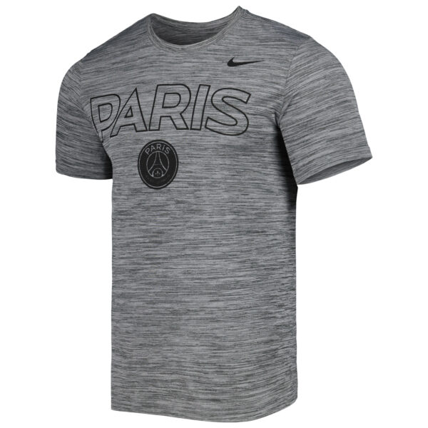 Men's Nike Heather Gray Paris Saint-Germain Lockup Velocity Legend Performance T-Shirt - Image 3