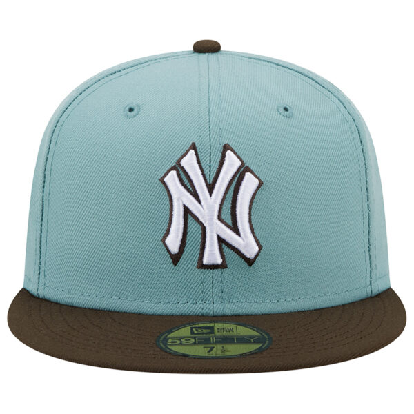 Men's New Era Light Blue/Brown New York Yankees  1999 World Series Beach Kiss 59FIFTY Fitted Hat - Image 11