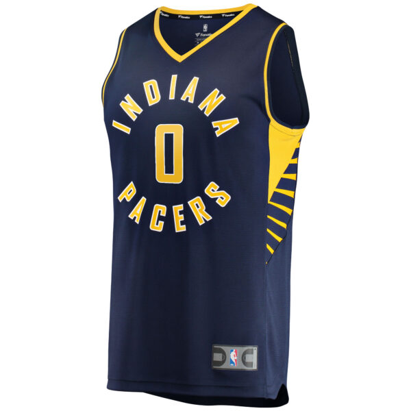 Youth Fanatics Tyrese Haliburton Navy Indiana Pacers 2021/22 Fast Break Replica Jersey - Icon Edition - Image 8