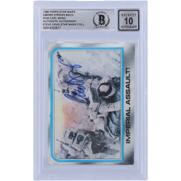 Carl Bang Star Wars Autographed 1980 Topps The Empire Strikes Back #155 BGS Authenticated 10 Card