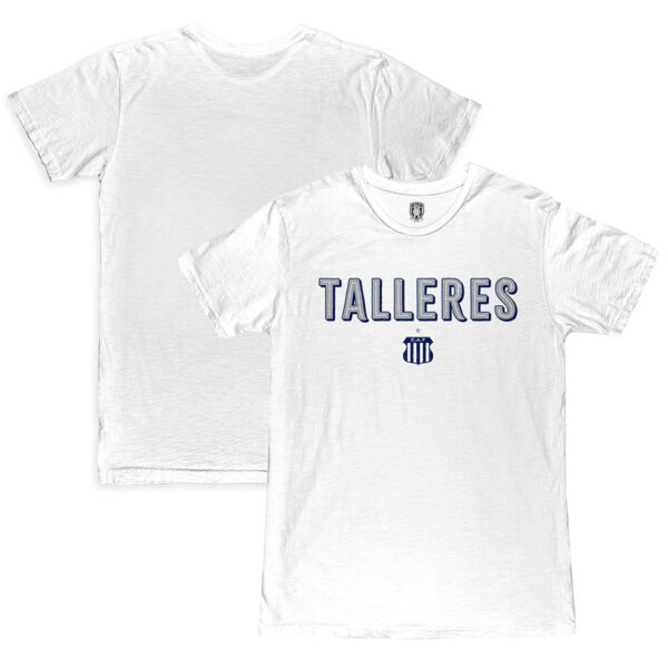 Men's 1863FC  White Club Atlético Talleres Wordmark Slub T-Shirt - Image 5