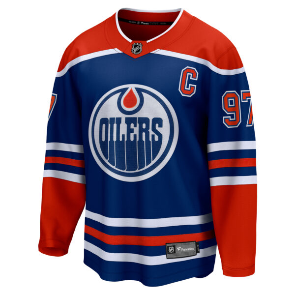 Men's Fanatics Connor McDavid Royal Edmonton Oilers Home Breakaway Jersey - Image 3