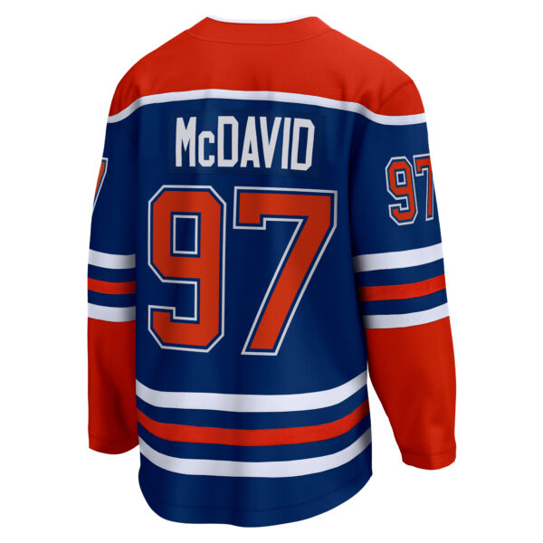 Men's Fanatics Connor McDavid Royal Edmonton Oilers Home Breakaway Jersey - Image 7