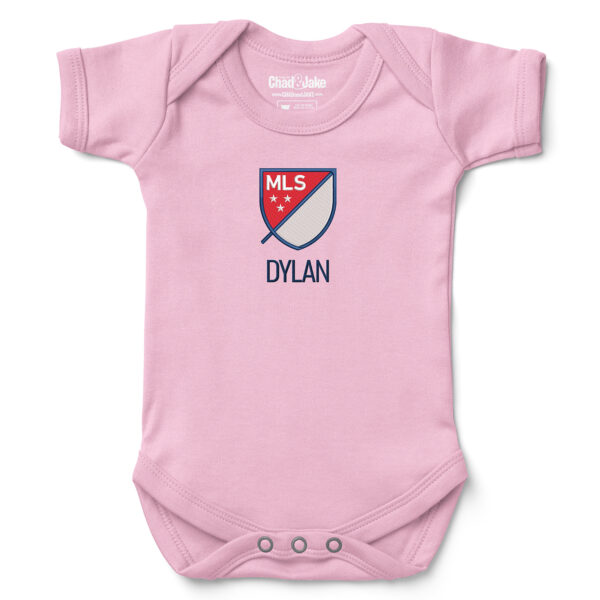 Infant Chad & Jake Light Pink MLS Logo Personalized Bodysuit