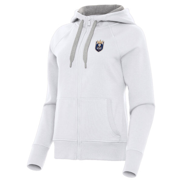 Women's Antigua  White Seattle Reign FC Victory Full-Zip Hoodie