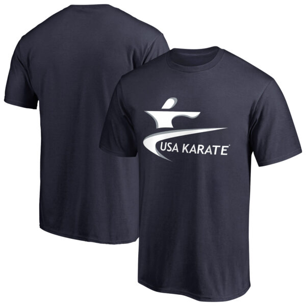Men's Navy USA Karate Primary Logo T-Shirt - Image 5