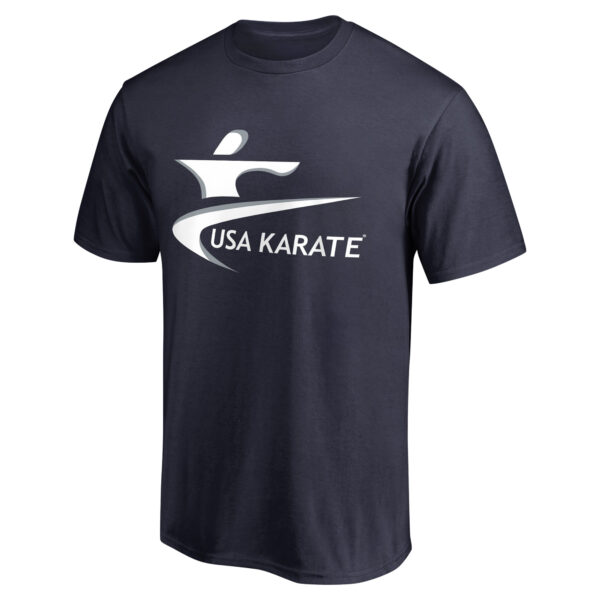 Men's Navy USA Karate Primary Logo T-Shirt - Image 6