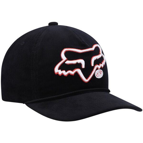 Men's Black Fox Racing Brushed Snapback Hat - Image 8