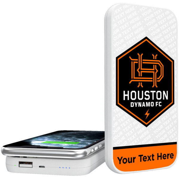 Houston Dynamo FC Personalized 5000mAh Solid Endzone Design Wireless Powerbank