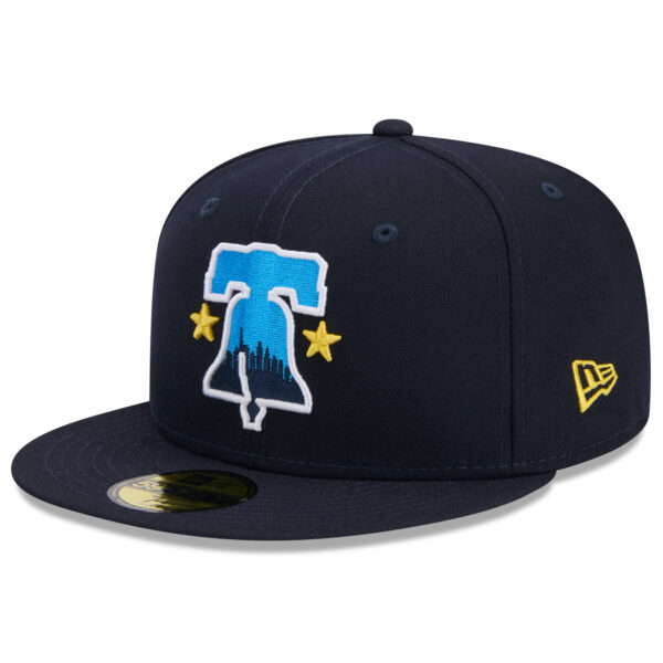 Men's New Era  Navy Philadelphia Phillies 2024 City Connect 59FIFTY Fitted Hat - Image 7