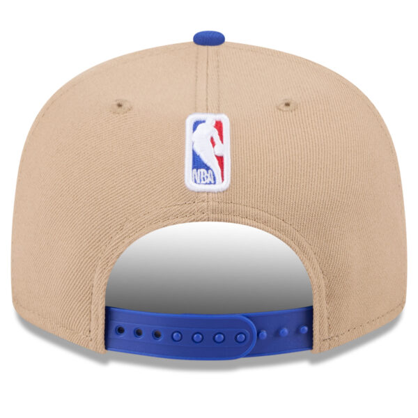 Men's New Era Tan/Royal Golden State Warriors 2024 NBA Draft 9FIFTY Snapback Hat - Image 10
